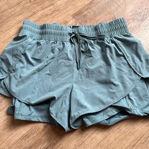 Blue athletic shorts